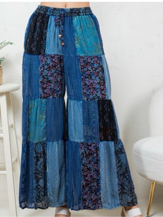 YOUNG THREADS Other - 2 Piece set Young Threads Blue Patchwork 2 piece Set